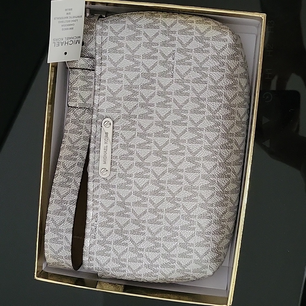 Michael Kors silver belt bag